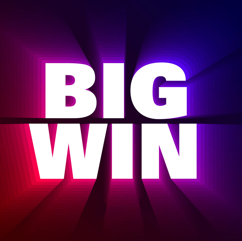 big win banner background for lottery or casino vector 18496211