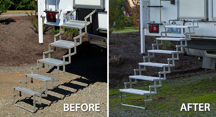 Extreme Makeover – Scissor step edition: the only way to fix slanting RV  steps - Blog