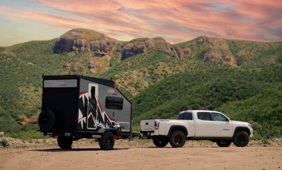 The Lance Campers Enduro overlanding trailer is outfitted with Torklift's state-of-the-art GlowStep Revolution