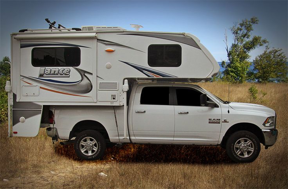 Suspension solutions for hauling a truck camper with a Dodge Truck -