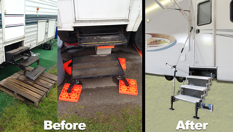 Your RV step too high off the ground? Eliminate the need for a booster step  - Blog