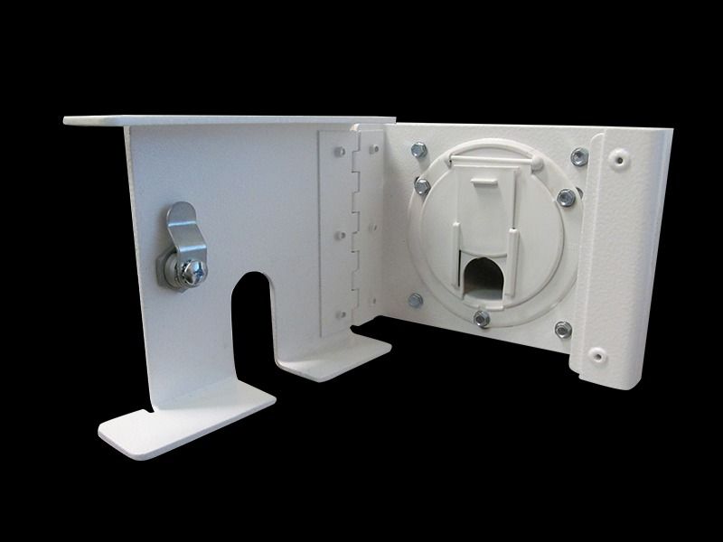 Prevents theft associated with opening access door and removing power cords