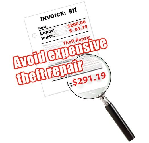 Avoid expensive theft repair