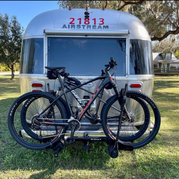 Rear receiver hitch compatible with select Airstream trailers