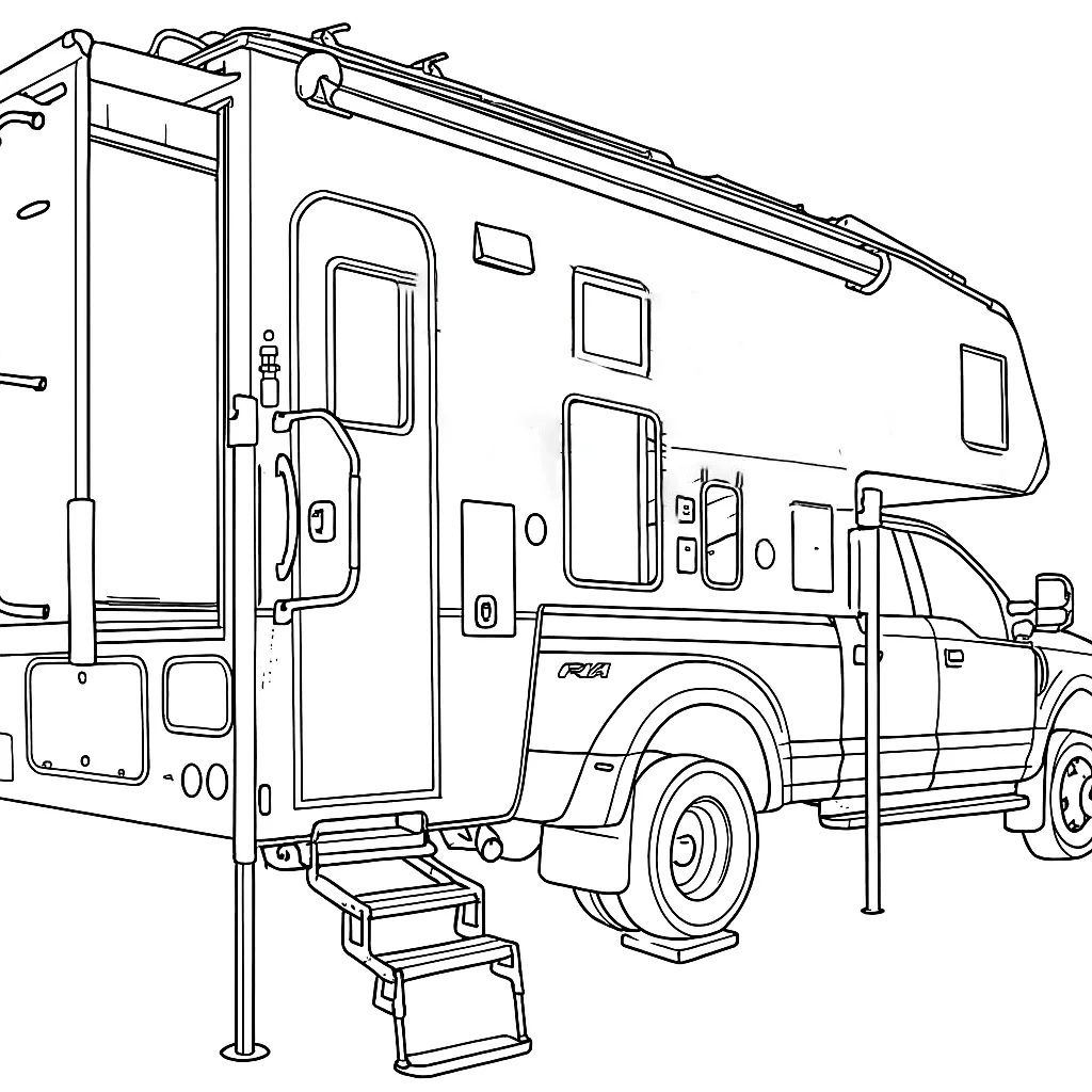 Side entry truck camper