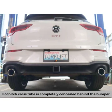 Volkswagen GTI and Golf R — 2022 - 2026 — Stainless Steel EcoHitch® Trailer Hitch-Stealth - Removable receiver - (X6010S)
