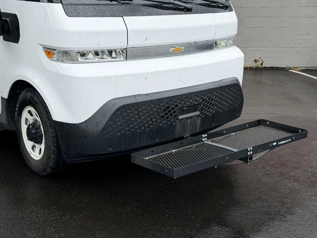 brightdrop van with cargo tray installed