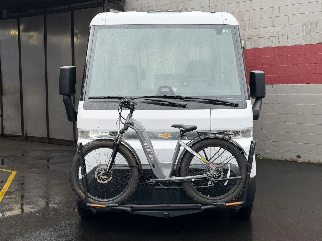 brightdrop van with bike rack installed